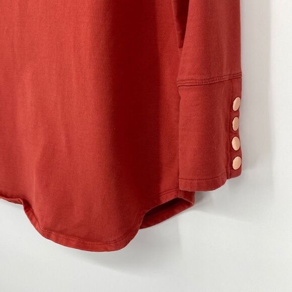 Soft Surroundings Valerie Pullover Cowl Neck Tunic Top Rust XS - Picture 7 of 13